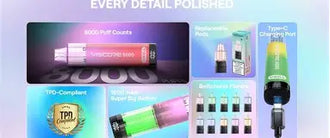 UWELL Viscore Pro+ 40k Prefilled Pod Kit | Refillable & Rechargeable Vape Kit BOX OFFER (Pack of 5)