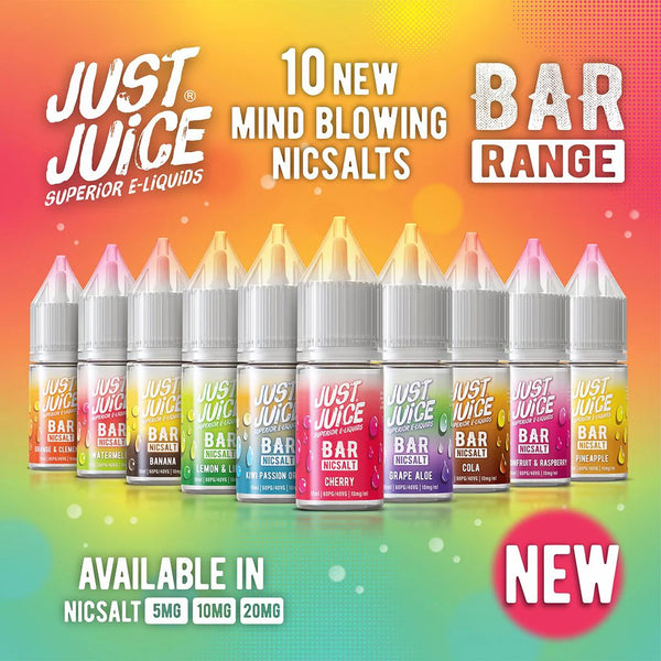 Just Juice Bar NIC salts in UK
