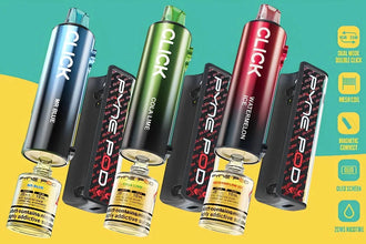 PYNE Pod Click 50K 50000 Puffs Vape Kit Rechargeable, Reusable & Prefilled Pods