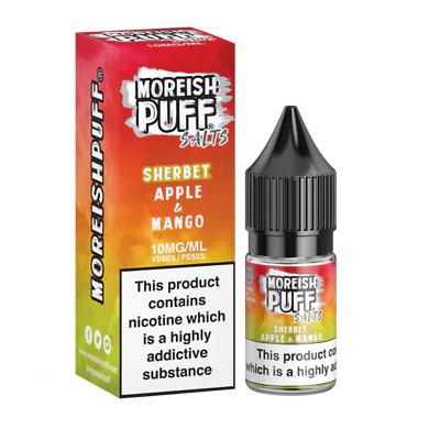 MOREISH PUFF NIC SALTS 10ML 10MG 20MG VAPE JUICE FULL RANGE TPD