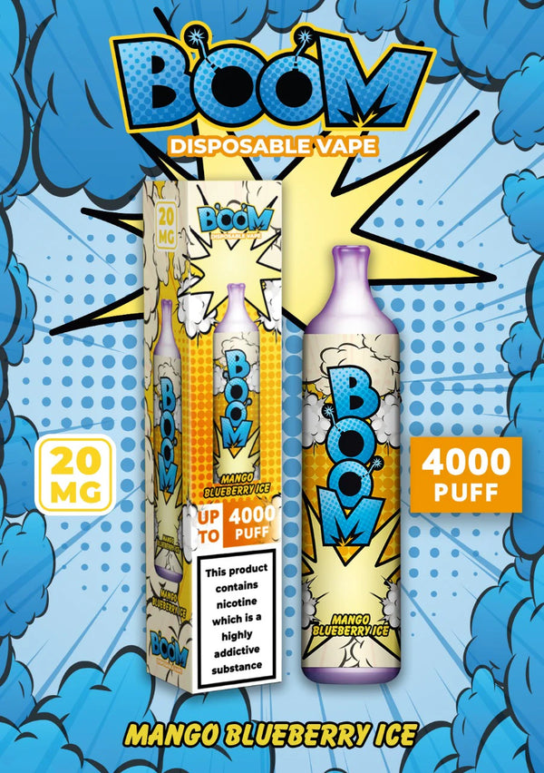 Boom Disposable Vape 2ml 20mg 4000 Puffs in UK