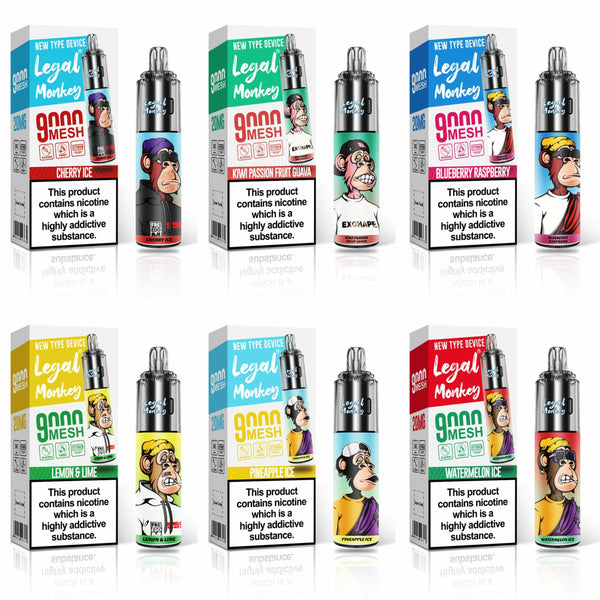 LEGAL MONKEY 9000 DISPOSABLE VAPE KIT 20MG