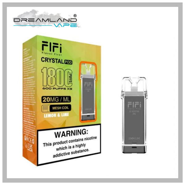 Flfi Crystal Pro Prefilled Pods 600 Puffs Per Pod - 1800 Puffs Total -Pack of 3 Pods