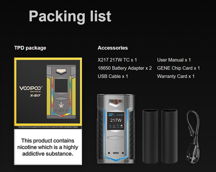 VooPoo X217 TC Box Mod